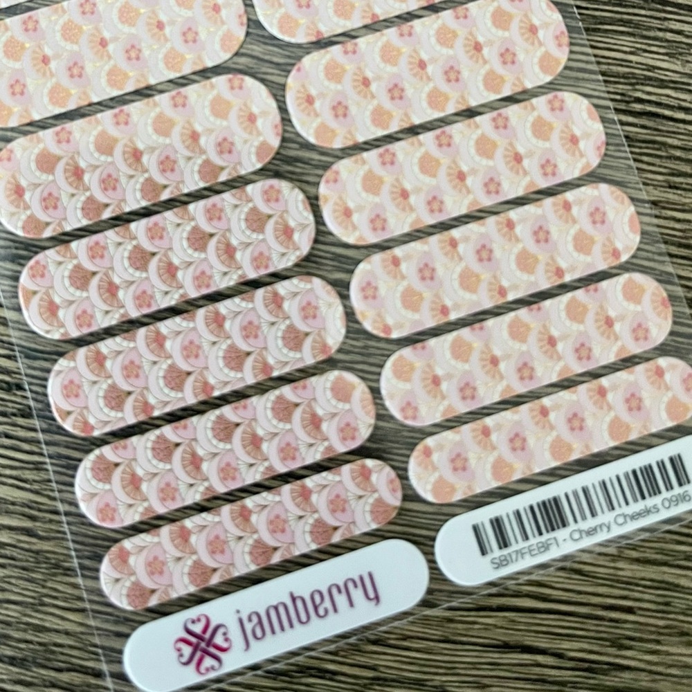 Jamberry nails - full sheet: “Cherry Cheeks”